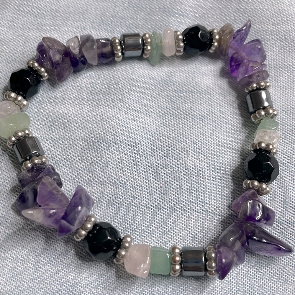 Multigemstone Stretch Bracelet - image 3